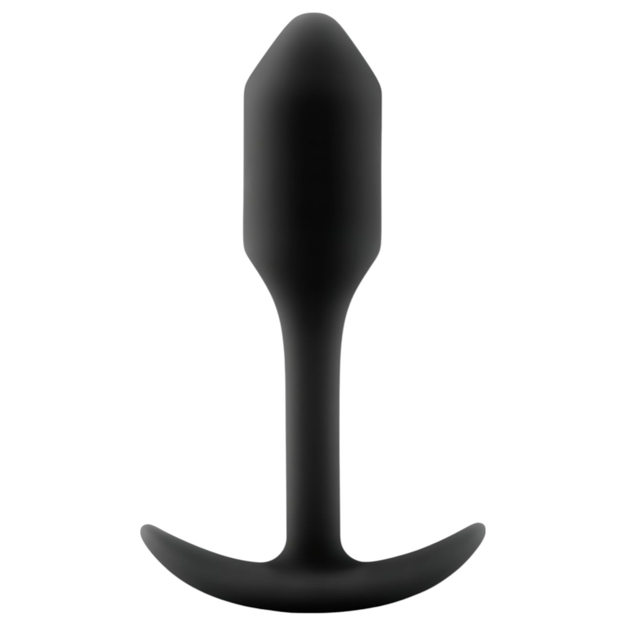 b-vibe Snug Plug 1 - anál dildó belső súllyal (55g) - fekete