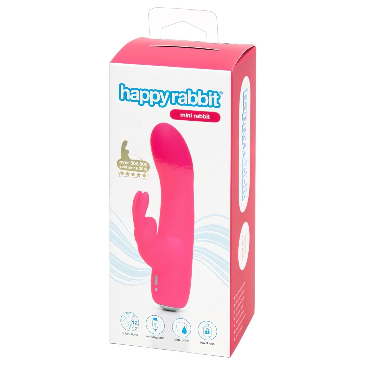 Happyrabbit Mini Rabbit - vízálló, akkus csiklókaros vibrátor (pink)