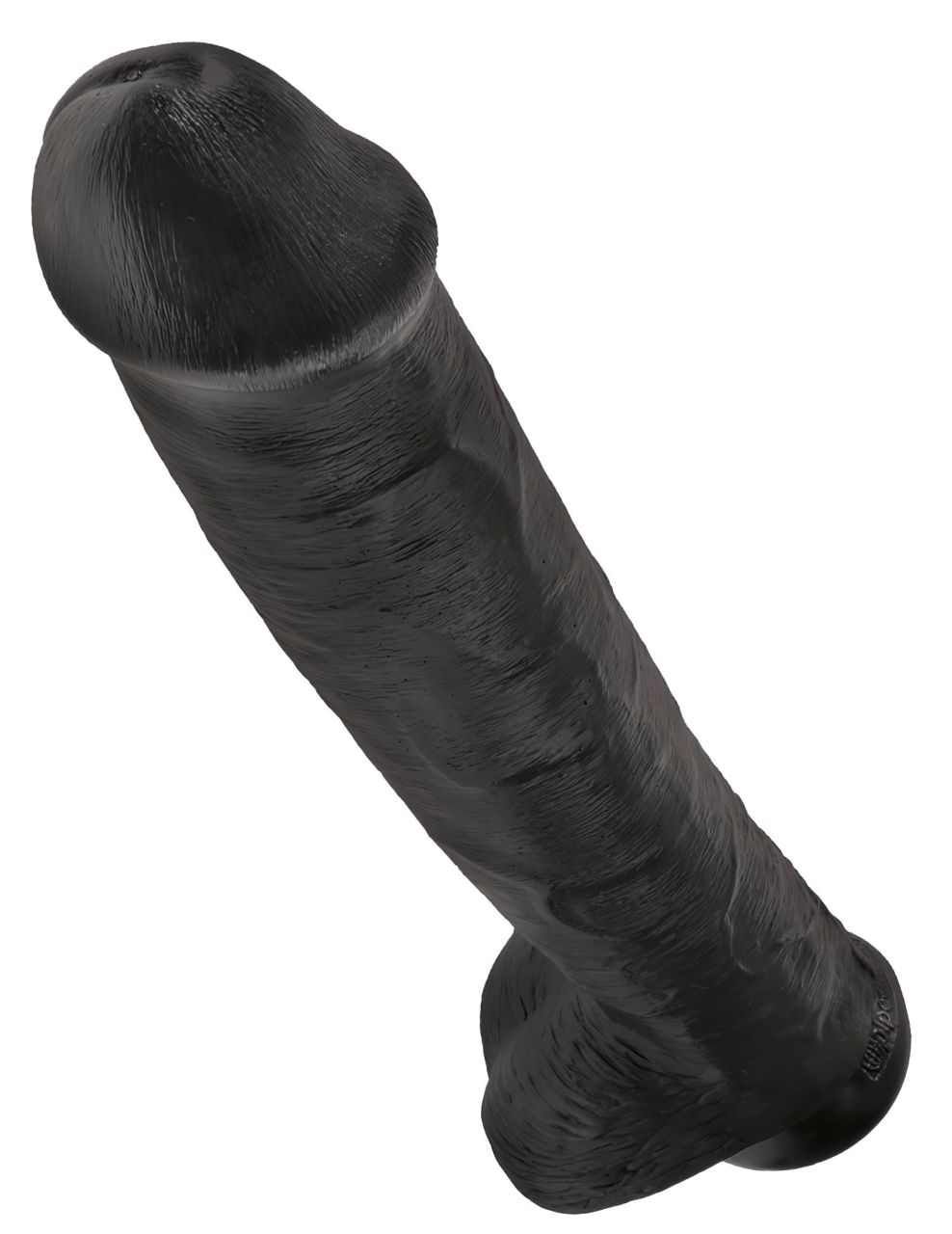 King Cock 15 - tapadókorongos, herés dildó (38 cm, fekete) King Cock 15 - tapadókorongos, herés dildó (38 cm, fekete)