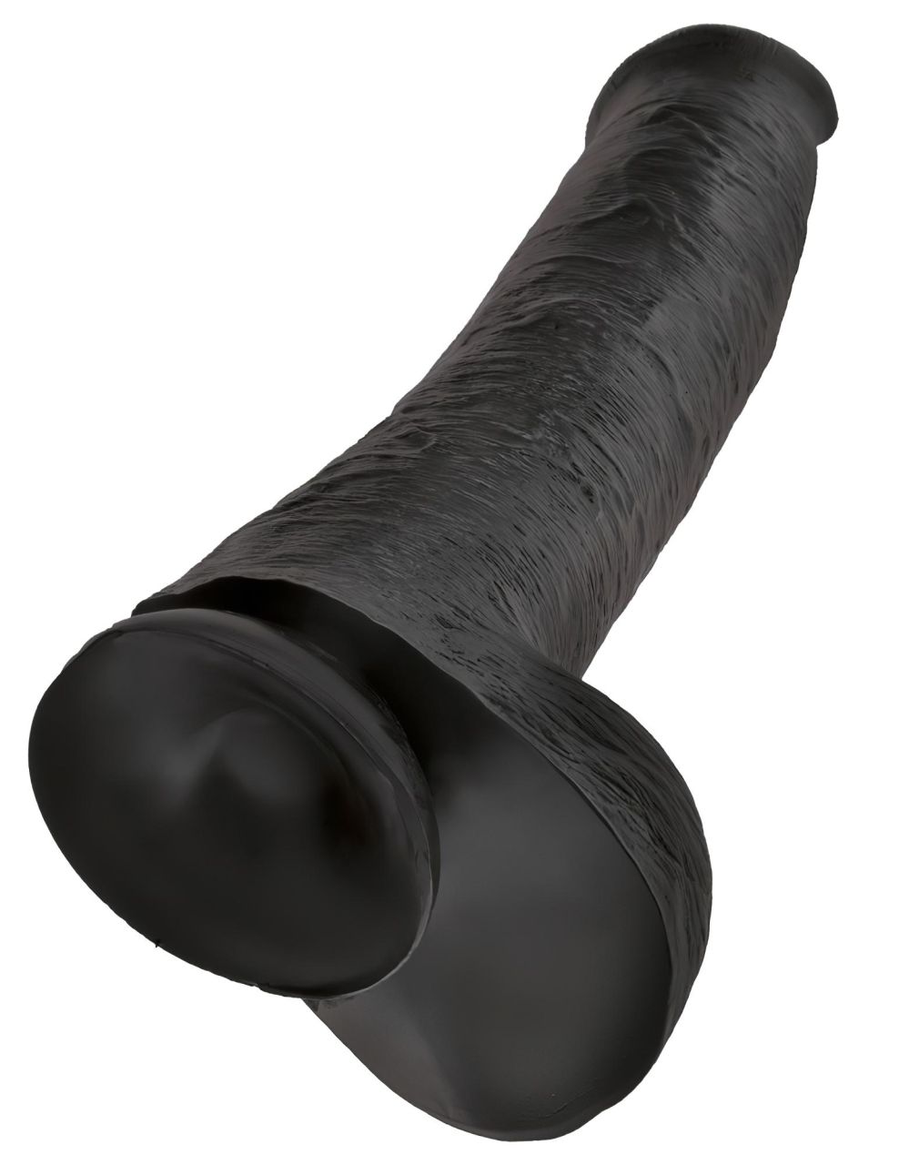 King Cock 15 - tapadókorongos, herés dildó (38 cm, fekete) King Cock 15 - tapadókorongos, herés dildó (38 cm, fekete)