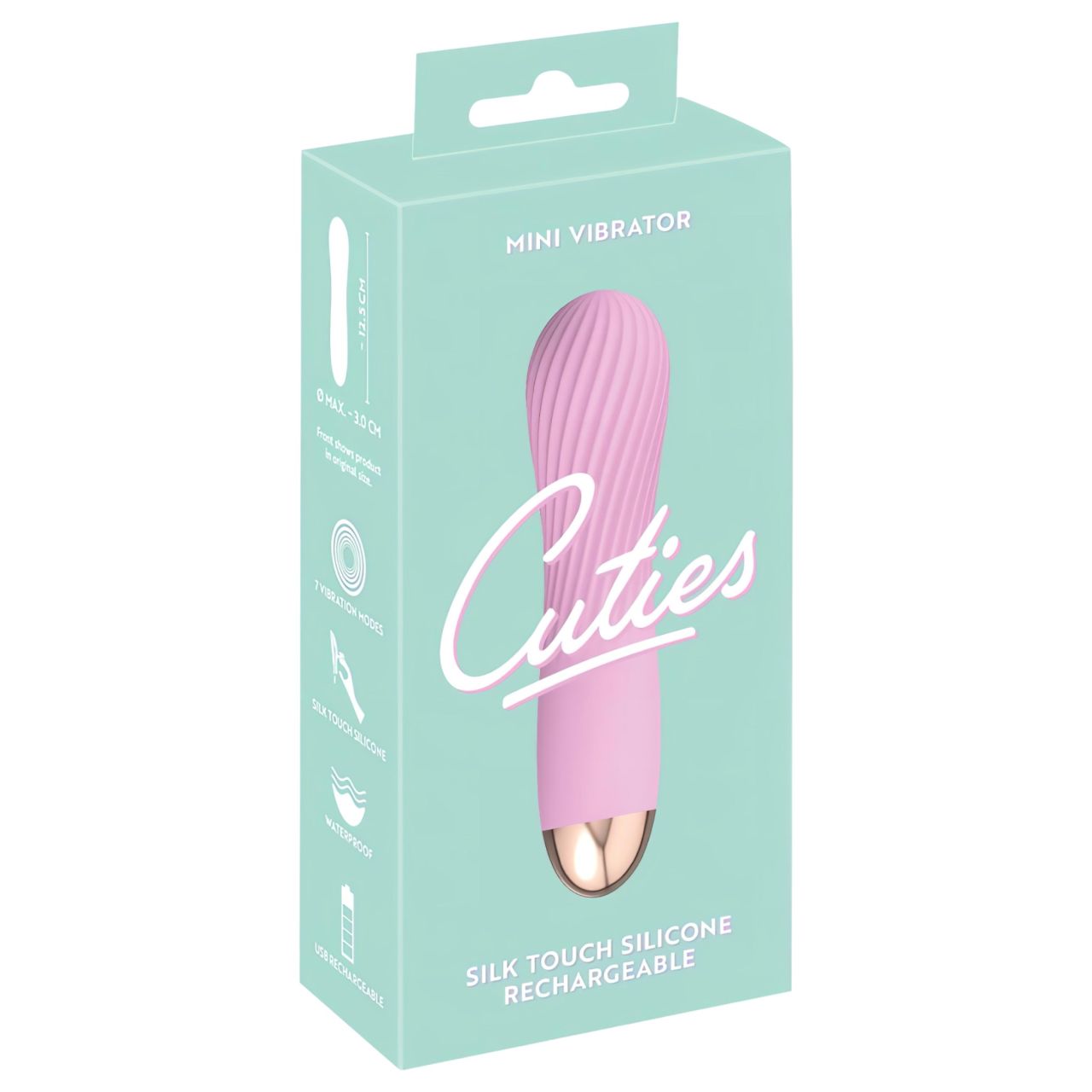 Cuties Mini - akkus, vízálló, spirális vibrátor (pink)