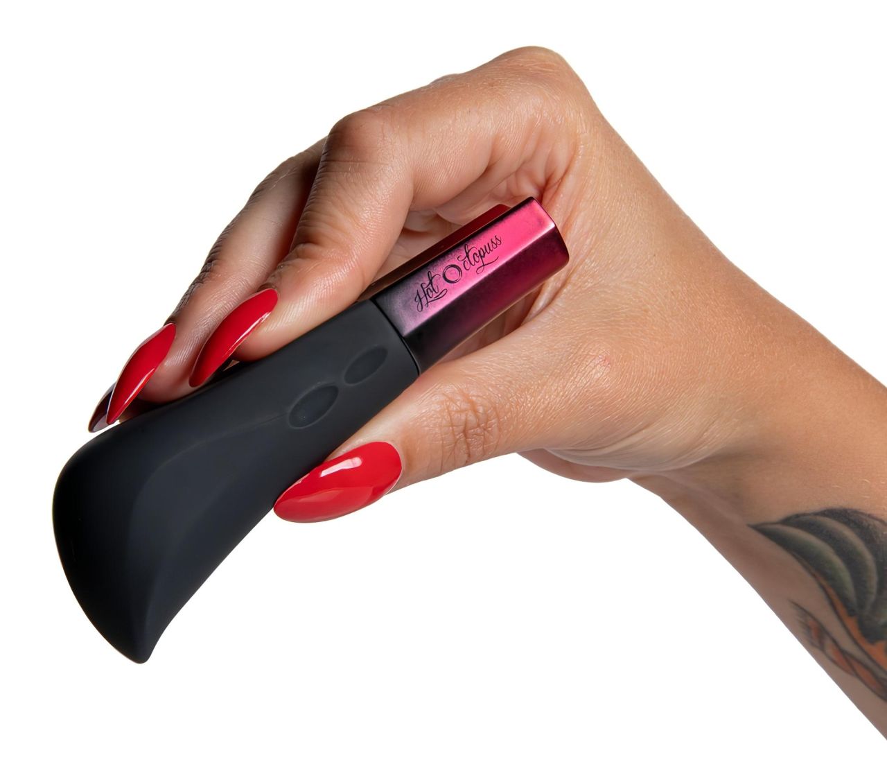 HOT Octopuss Amo - akkus csikló vibrátor (fekete)