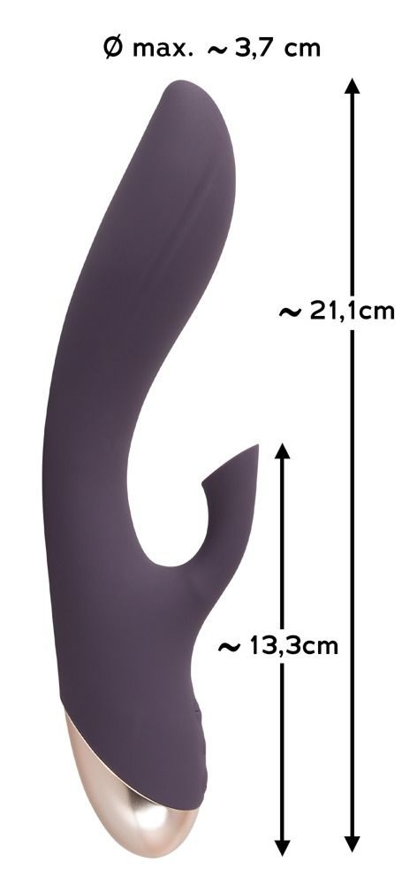 Javida - vízálló, csiklószívós vibrátor (lila)
