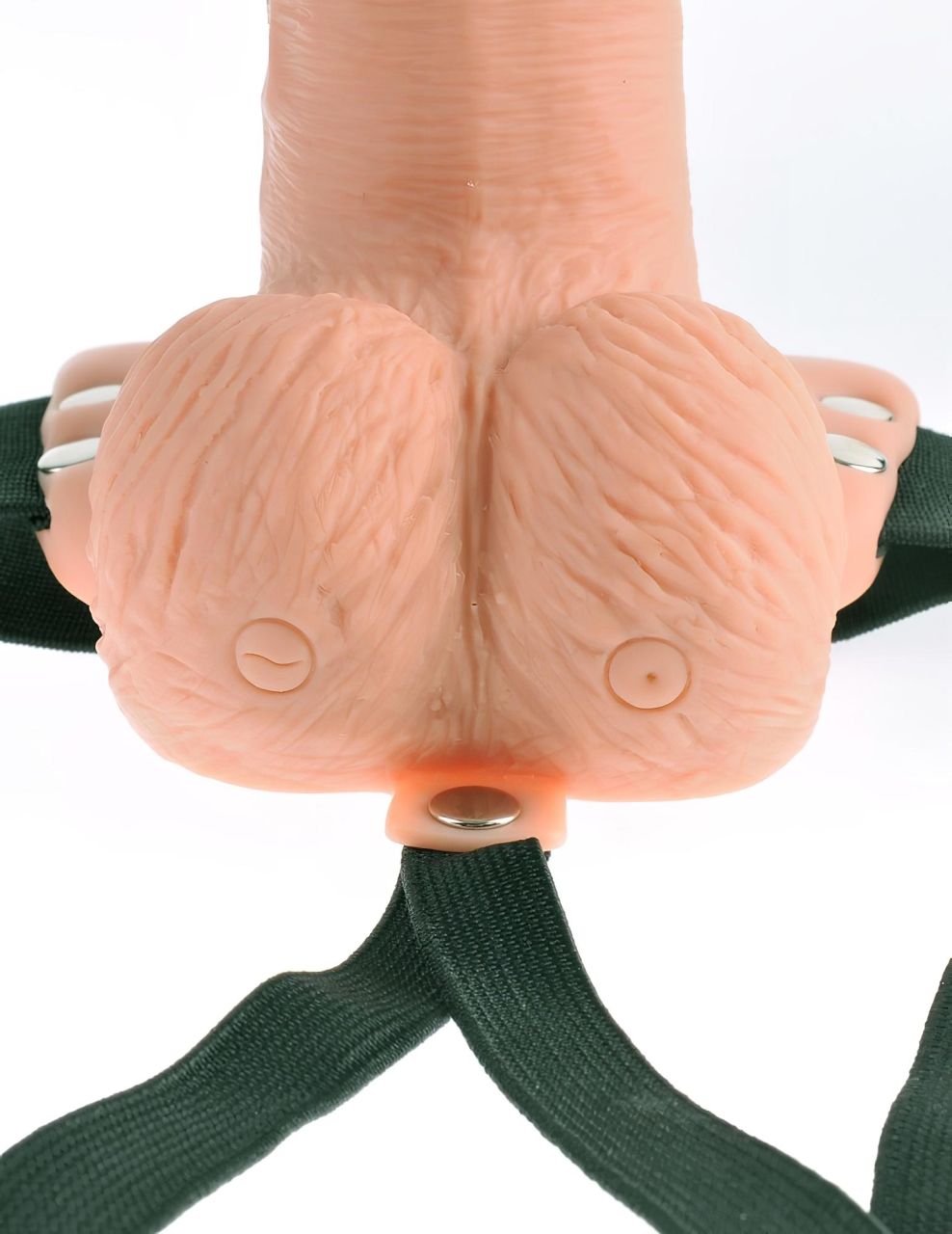 Fetish Strap-On 6 - felcsatolható, üreges vibrátor (natúr) Fetish Strap-On 6 - felcsatolható, üreges vibrátor (natúr)