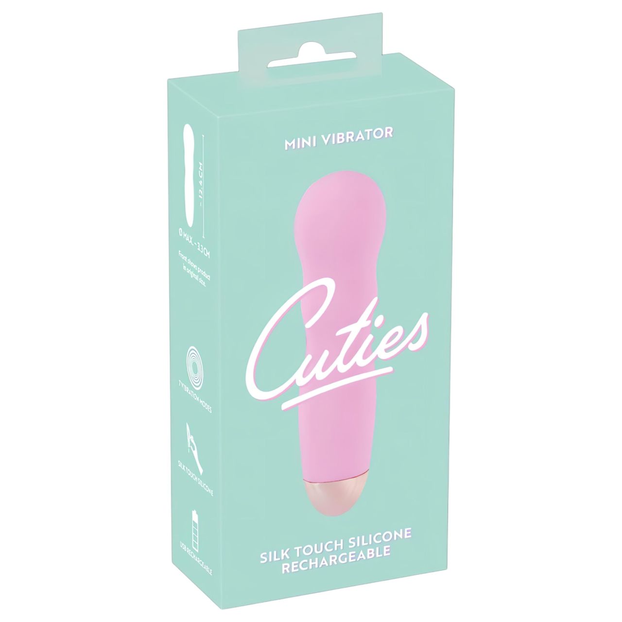 Cuties Mini Rose - akkus, hullámos vibrátor (pink)