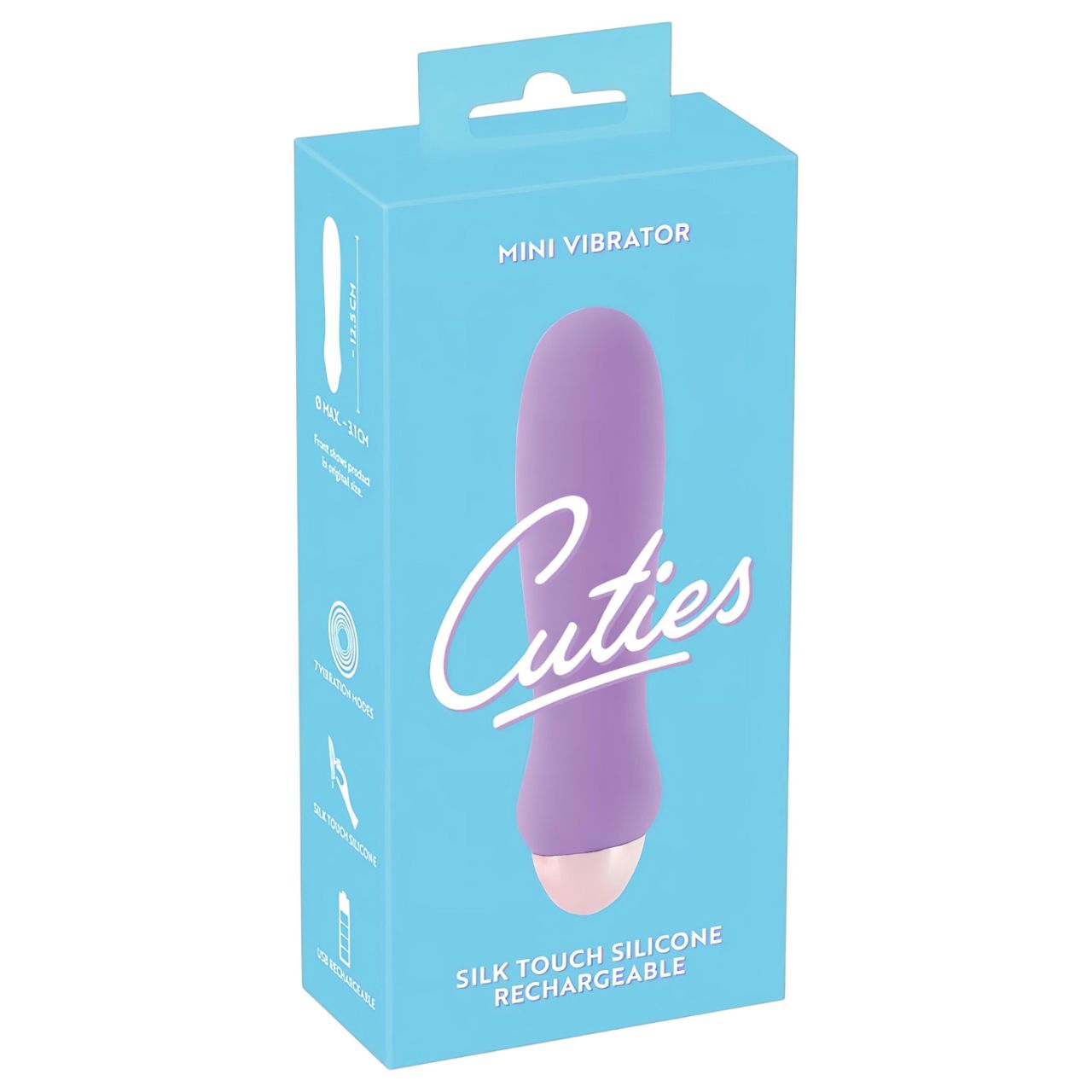 Cuties Mini Purple - akkus, szilikon rúdvibrátor (lila)