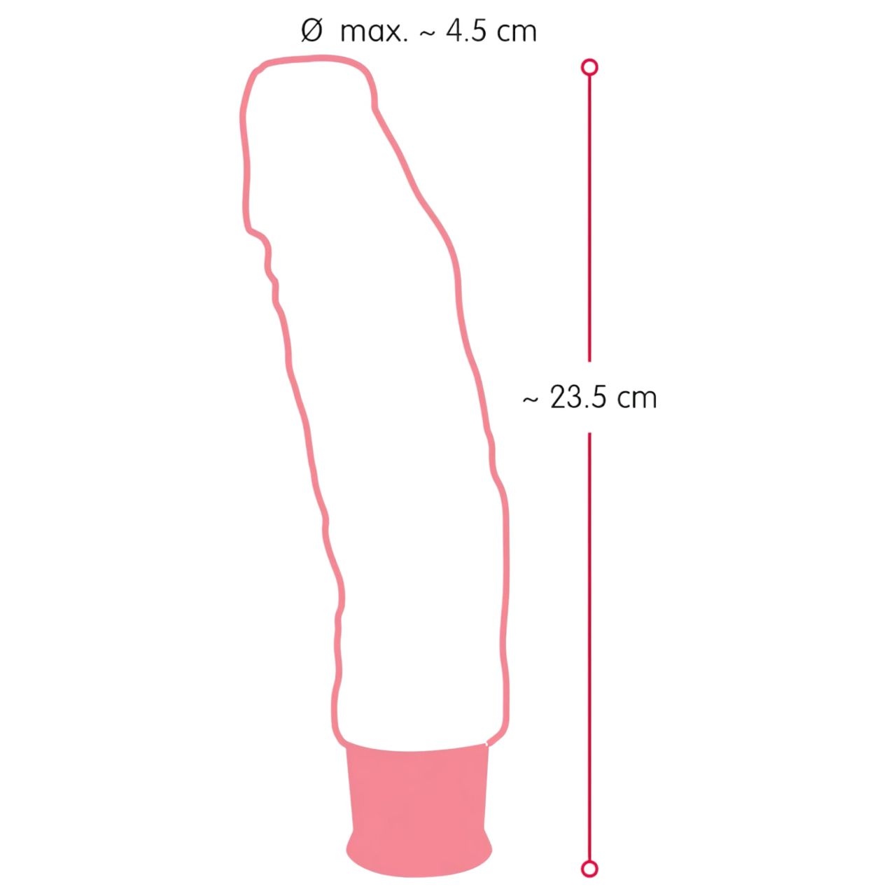 Nature Skin - élethű vibrátor - natúr (23cm)