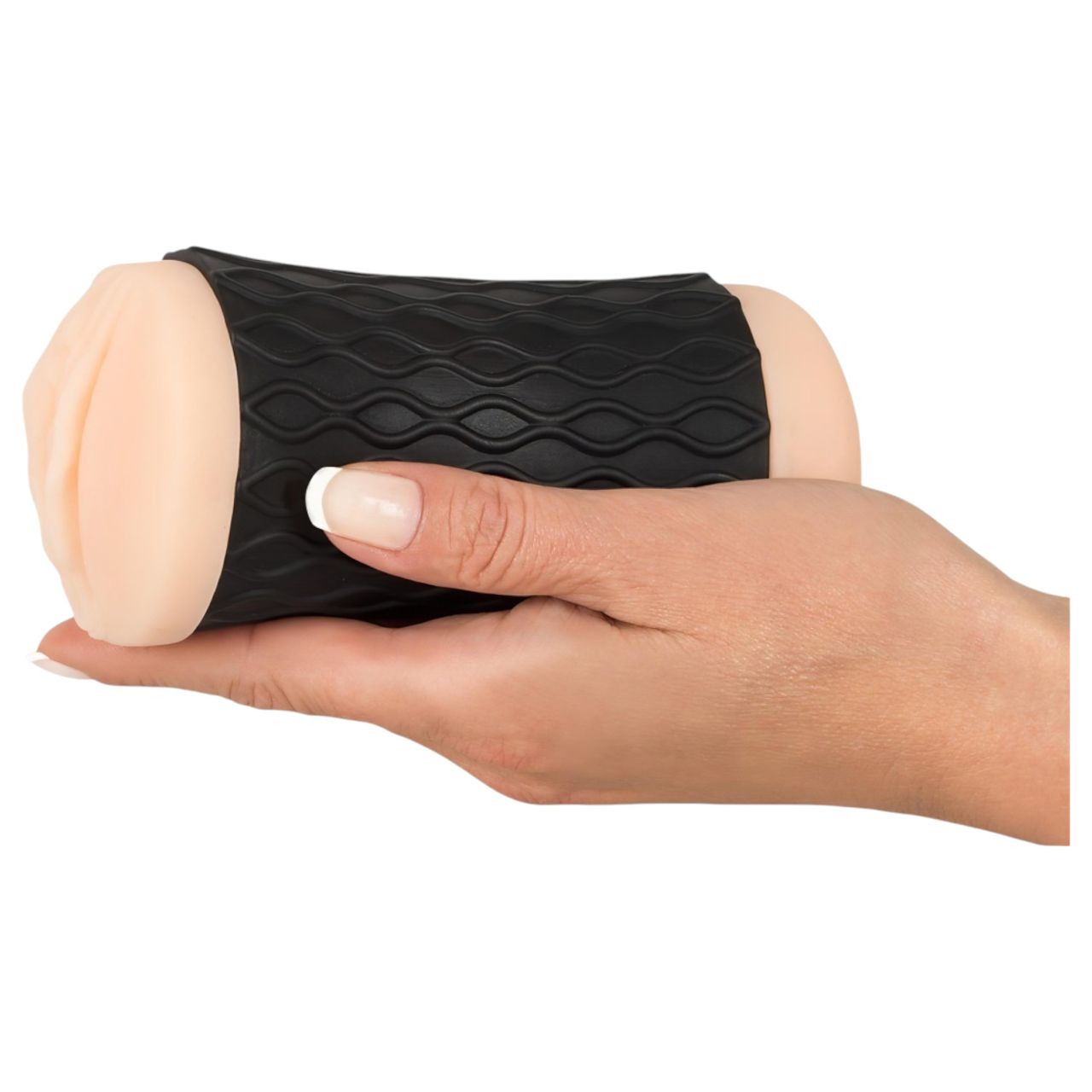 Nature Skin - punci és popsi maszturbátor (natúr-fekete) Nature Skin - punci és popsi maszturbátor (natúr-fekete)