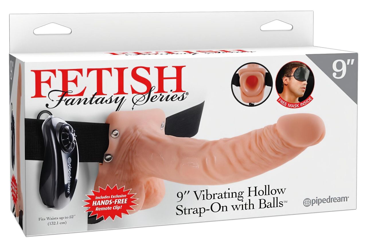 Fetish Strap-on 9 - felcsatolható vibrátor (natúr)