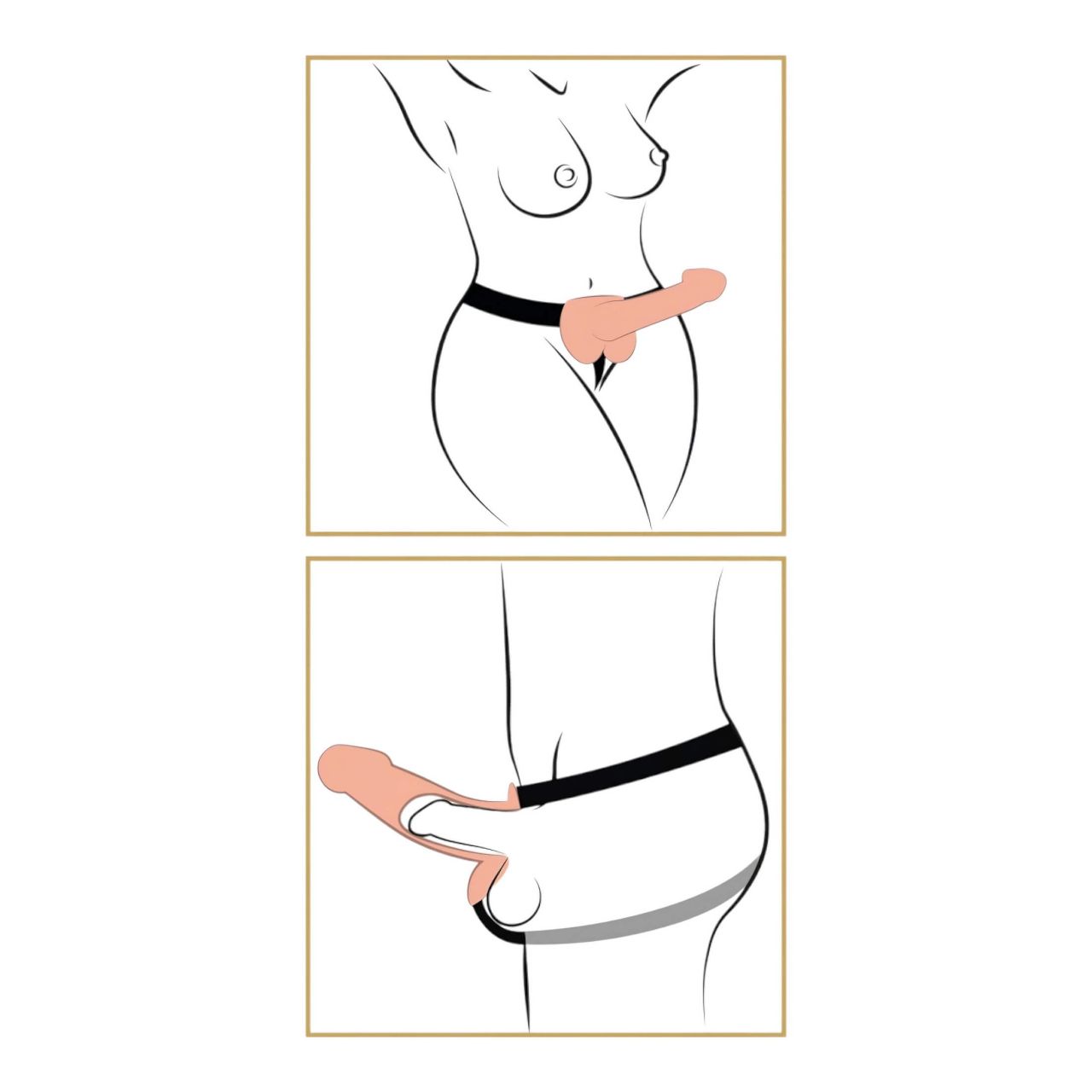 Fetish Strap-on 9 - felcsatolható dildó (natúr) Fetish Strap-on 9 - felcsatolható dildó (natúr)