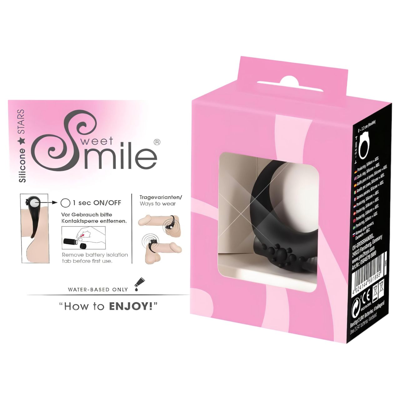 SMILE Stayer - vibrációs péniszgyűrű (fekete) SMILE Stayer - vibrációs péniszgyűrű (fekete)