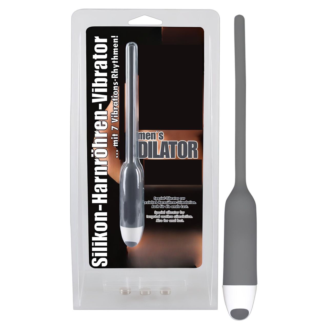 You2Toys - DILATOR - szilikon húgycsővibrátor - szürke (6mm)