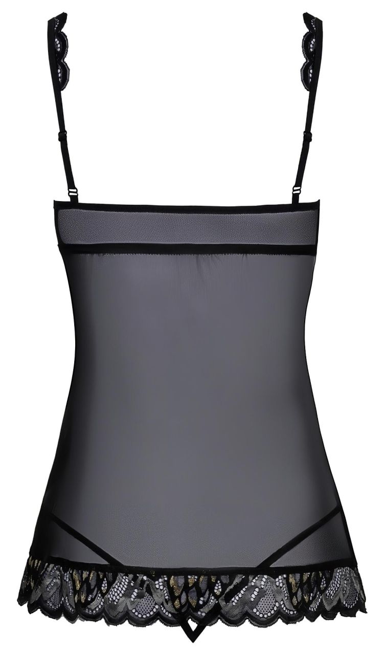 Kissable - nyitott babydoll (fekete) Kissable - nyitott babydoll (fekete)