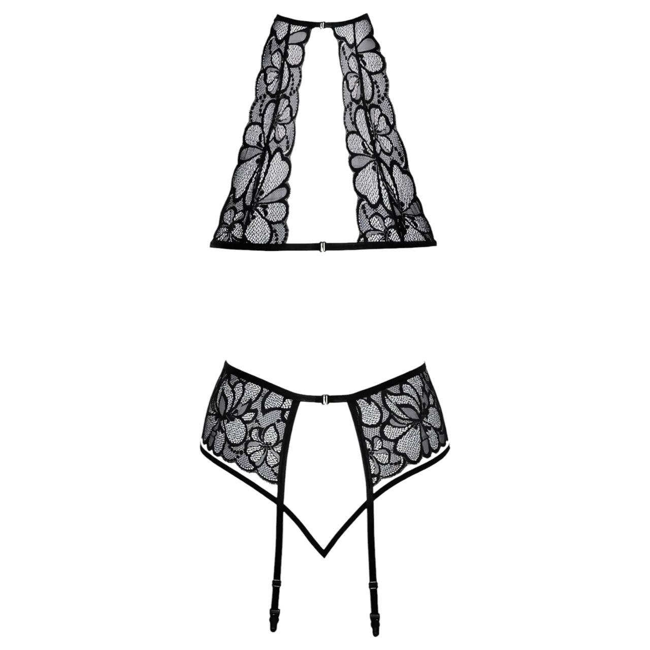 / Kissable - nyakpántos, csipke melltartó szett (fekete) / Kissable - nyakpántos, csipke melltartó szett (fekete)