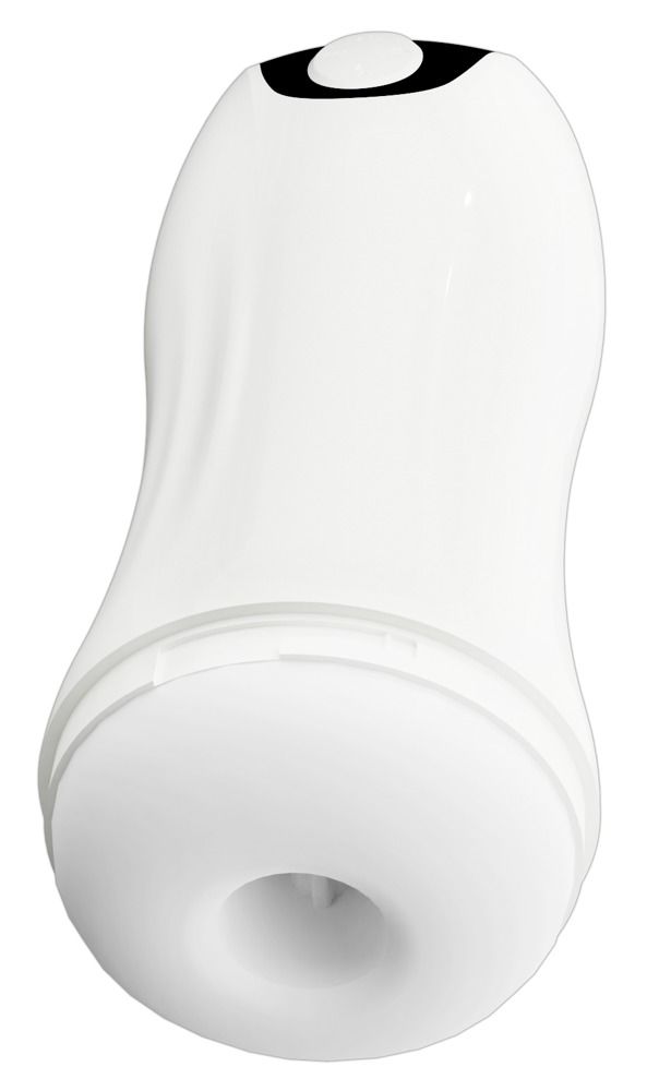 STROKER - akkus, szívó-rezgő maszturbátor (fehér)