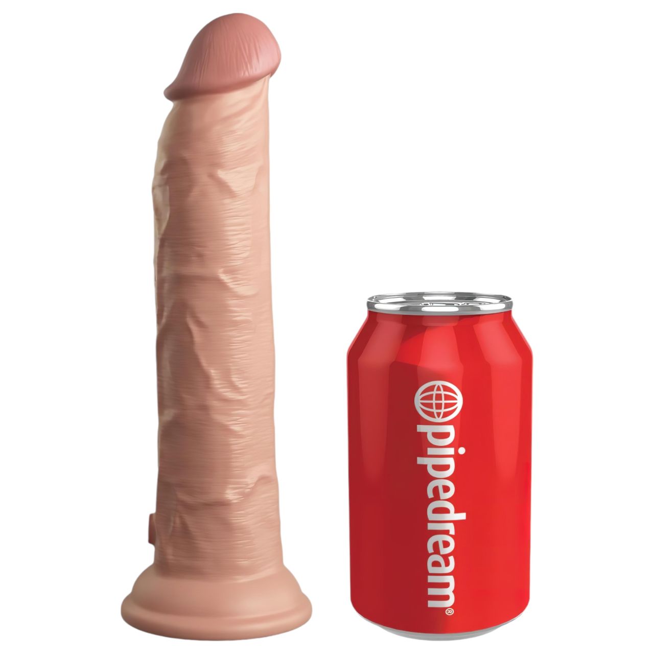 King Cock Elite 9 - tapadókorongos vibrátor 23cm - natúr