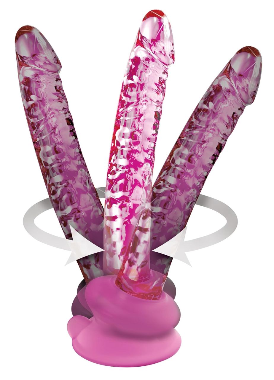Icicles No. 86 - péniszes üveg dildó (pink) Icicles No. 86 - péniszes üveg dildó (pink)