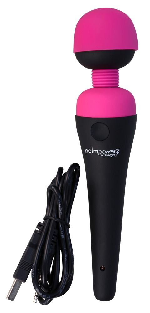 PalmPower Wand - akkus masszírozó vibrátor (pink-fekete)