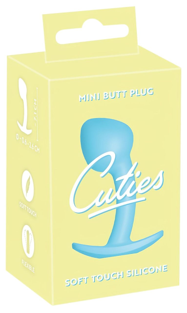 Cuties Mini Butt Plug - szilikon anál dildó - kék (2,6cm)