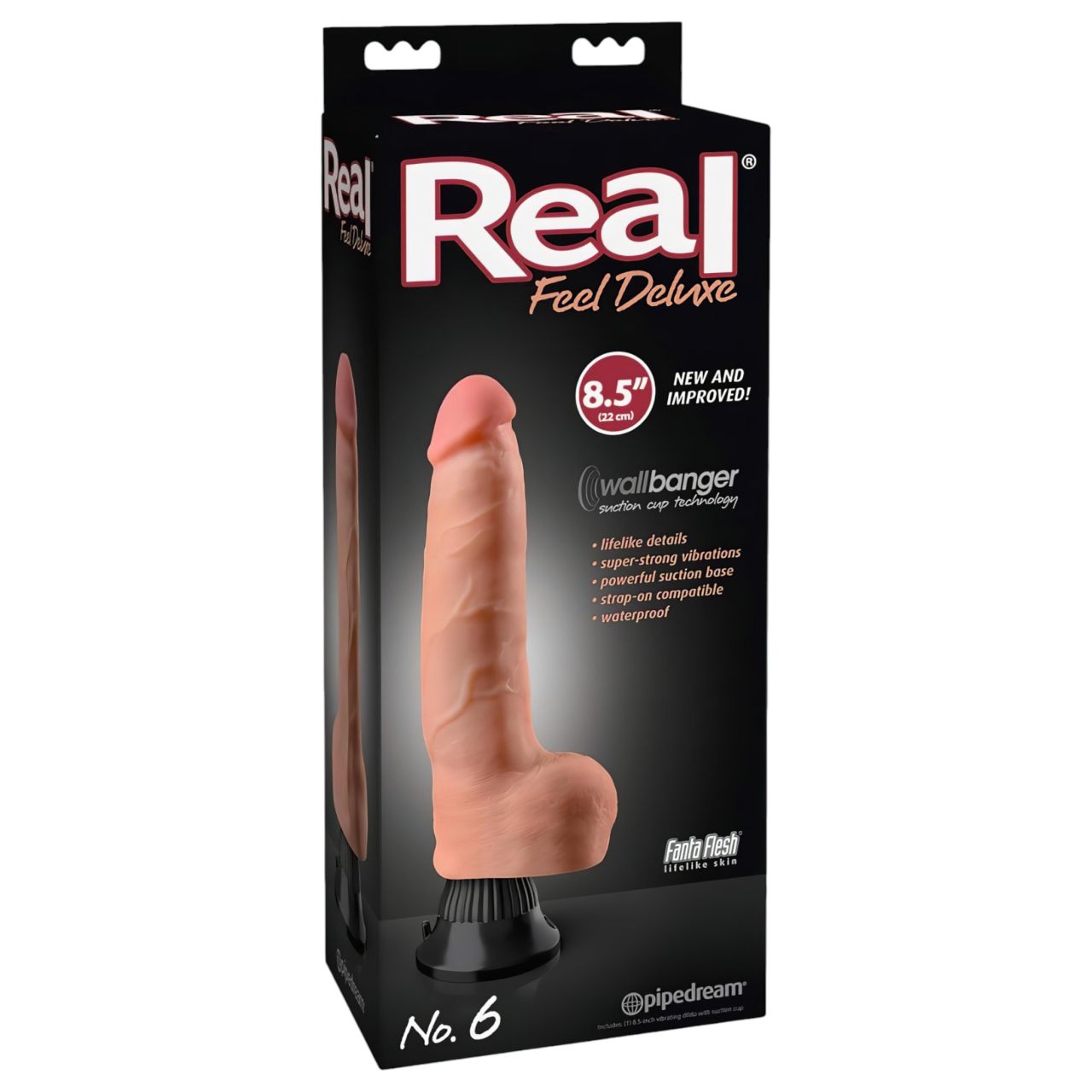 Real Feel Deluxe No.6 - herés, élethű vibrátor (natúr)