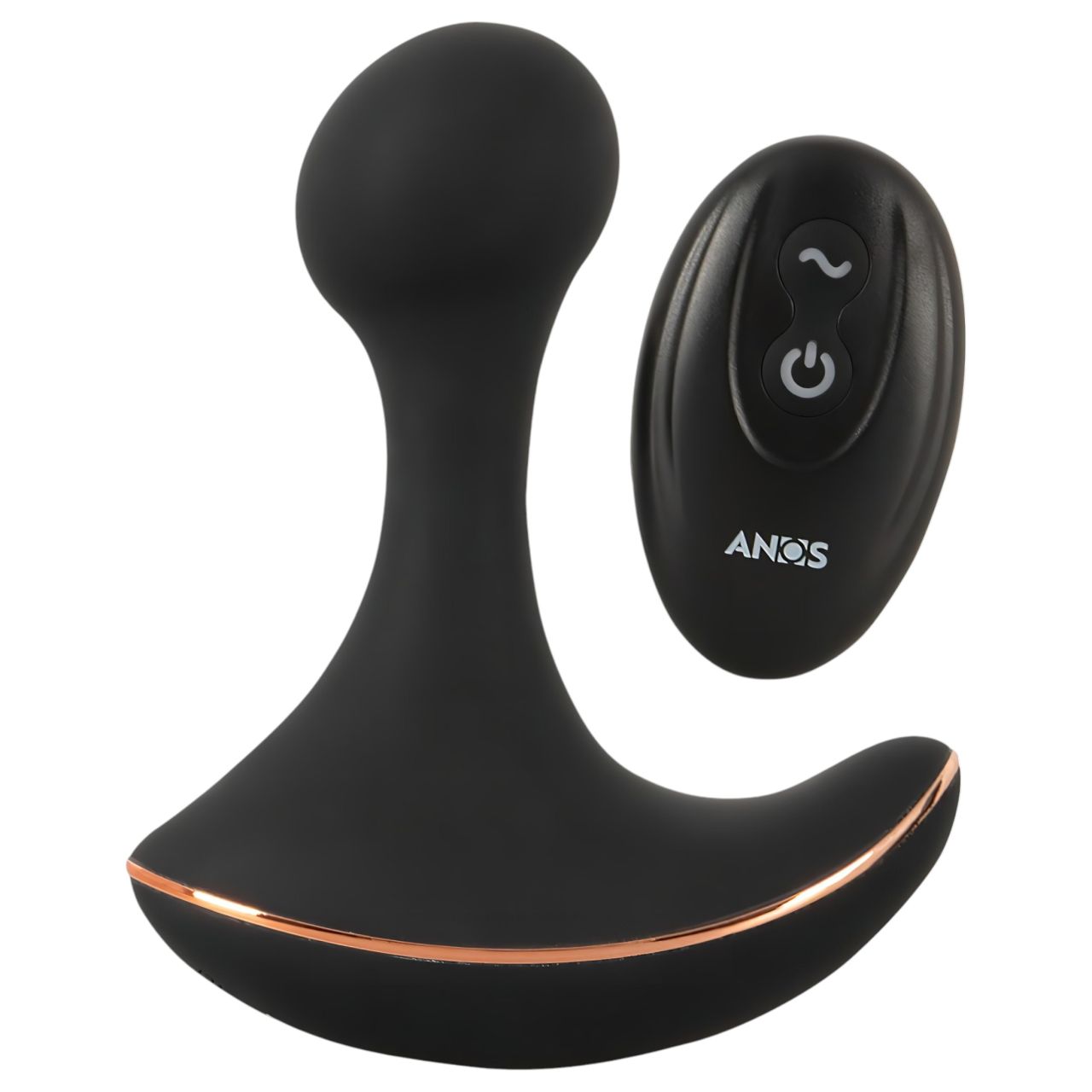 ANOS - vízálló anál vibrátor (fekete) ANOS - vízálló anál vibrátor (fekete)