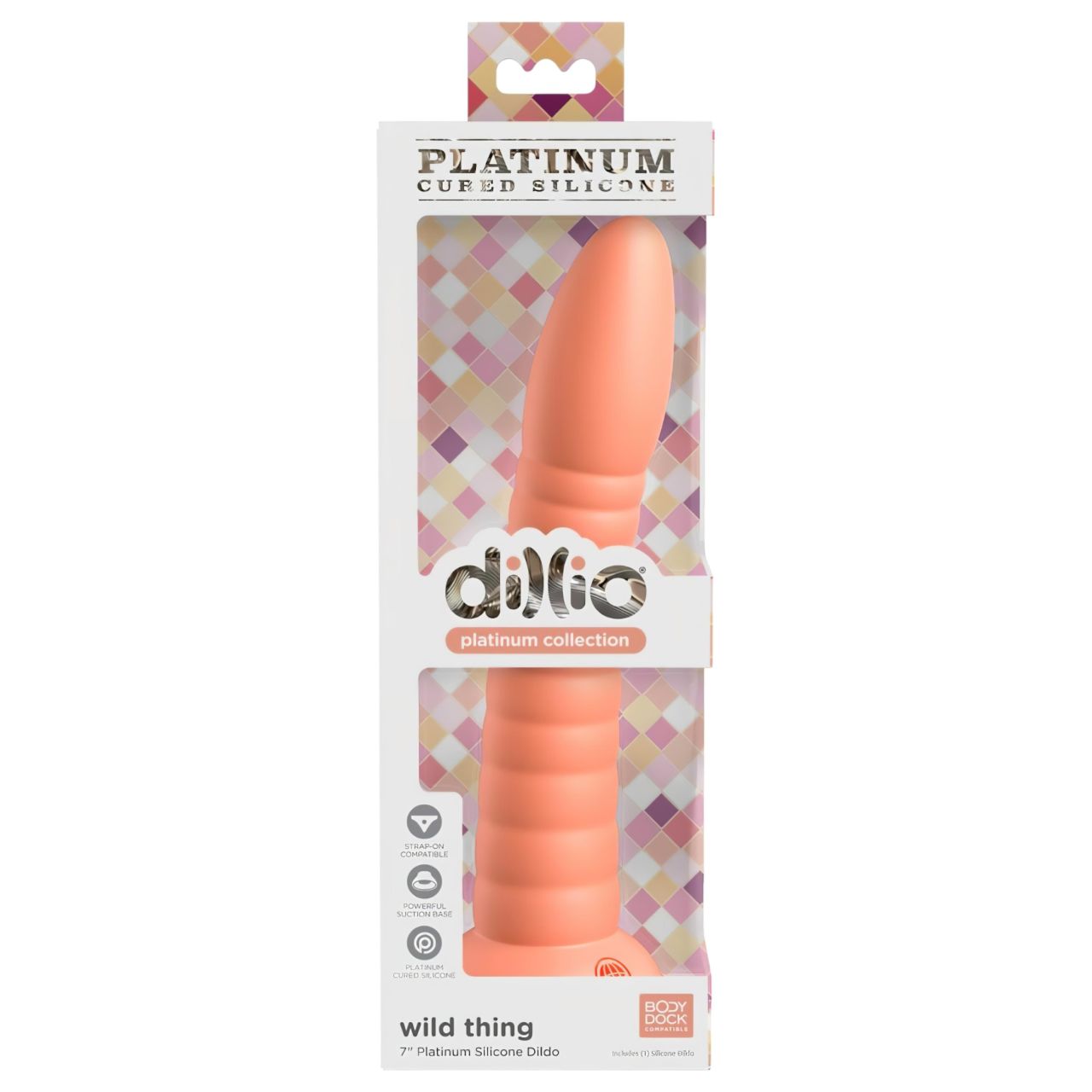 Dillio Wild Thing - barázdált dildó (19cm) - narancs Dillio Wild Thing - barázdált dildó (19cm) - narancs