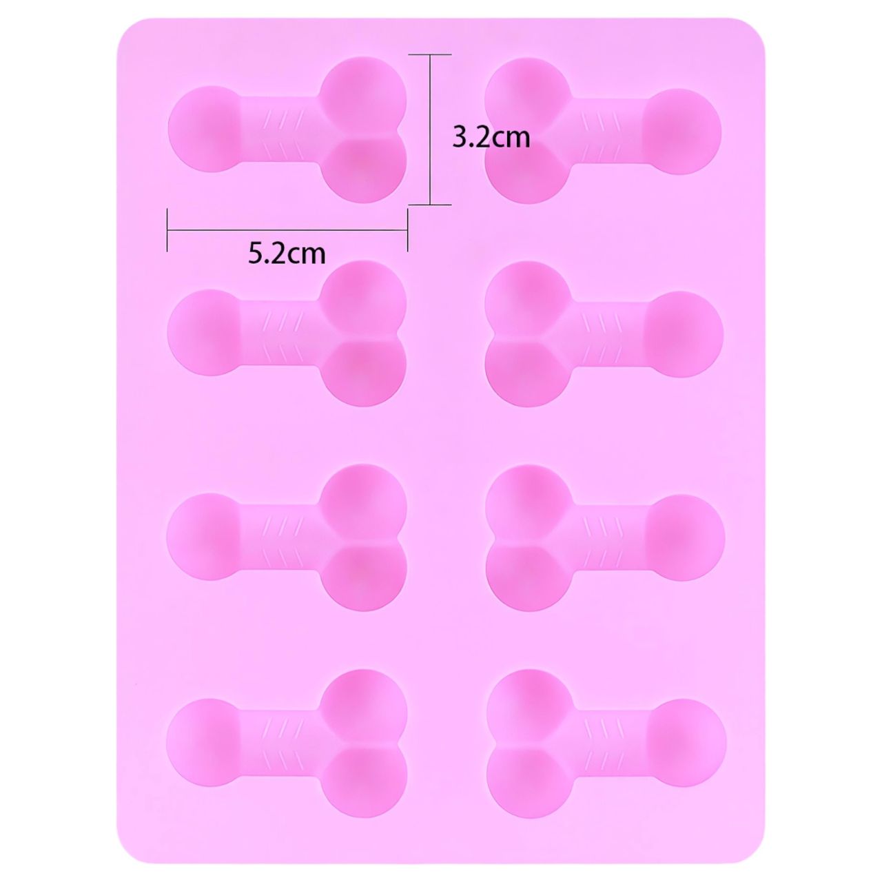 Pénisz formájú jégkocka készítő forma (pink) Pénisz formájú jégkocka készítő forma (pink)