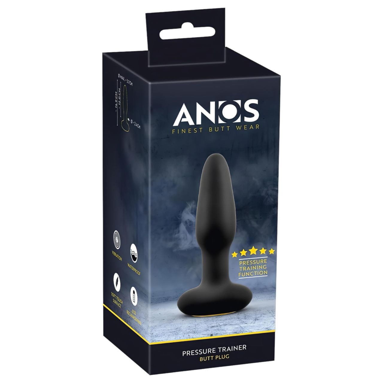 ANOS - akkus, vízálló anál vibrátor (fekete) ANOS - akkus, vízálló anál vibrátor (fekete)