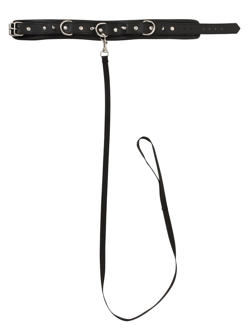 / Bad Kitty - tüskés, szegecses nyakörv és póráz (fekete) / Bad Kitty - tüskés, szegecses nyakörv és póráz (fekete)