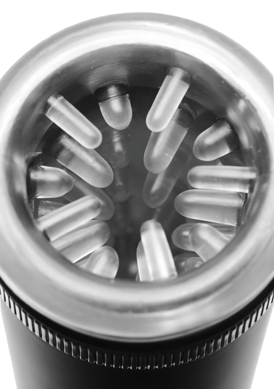 / Master-Bot - fel-le mozgó, puha tüskés száj maszturbátor (fekete) / Master-Bot - fel-le mozgó, puha tüskés száj maszturbátor (fekete)