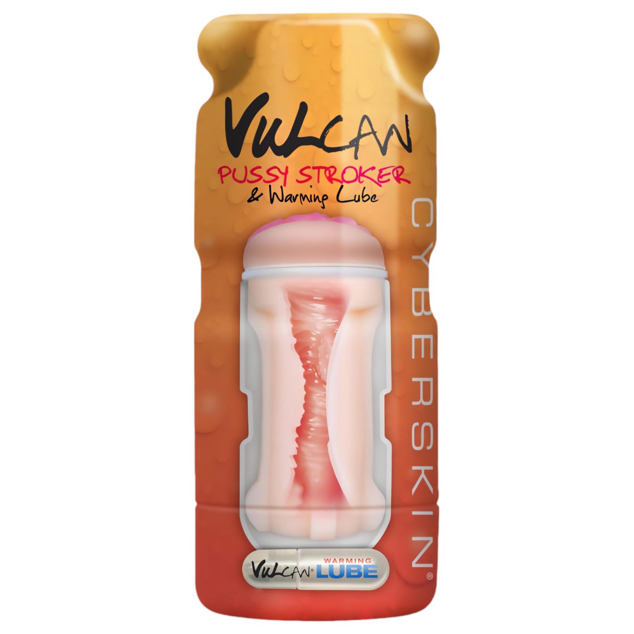 / Vulcan Stroker - élethű vagina + melegítő síkosító (natúr)