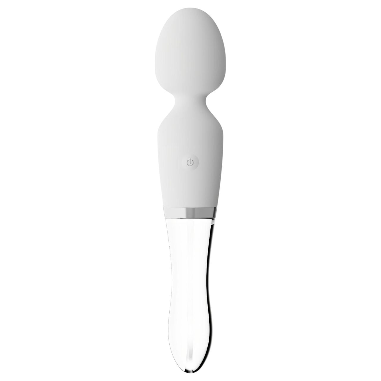 Liaison Wand - szilikon-üveg LED-es vibrátor (átlátszó)