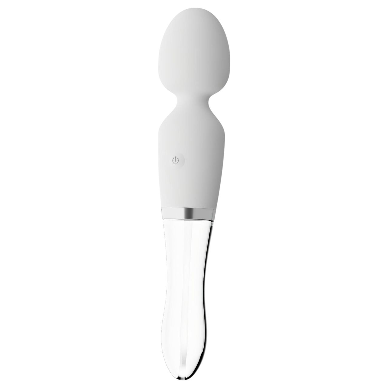 Liaison Wand - szilikon-üveg LED-es vibrátor (átlátszó)