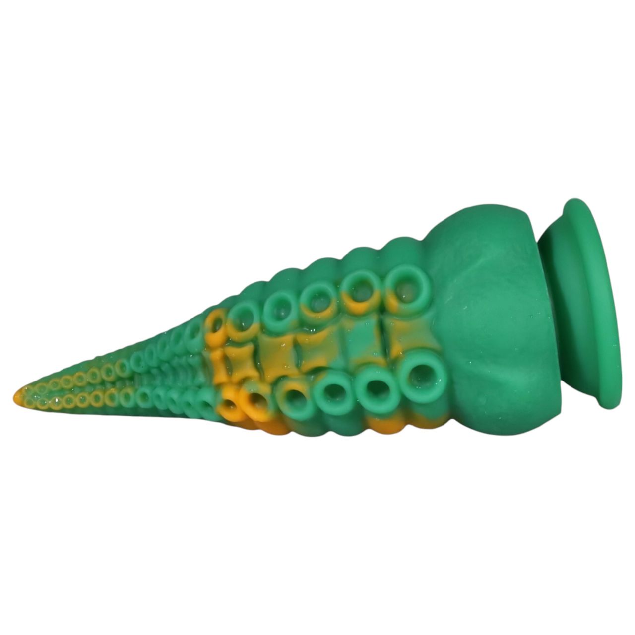 OgazR Octopuss - polipkar dildó - 21 cm (zöld-sárga) OgazR Octopuss - polipkar dildó - 21 cm (zöld-sárga)