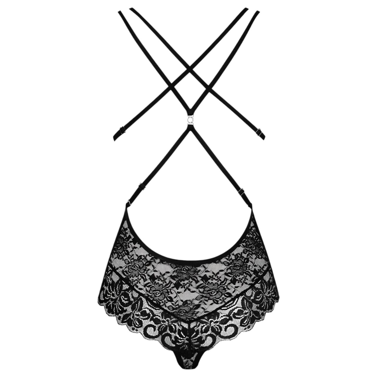 Obsessive 860-TED-1 - szuper szexi csipke body (fekete)