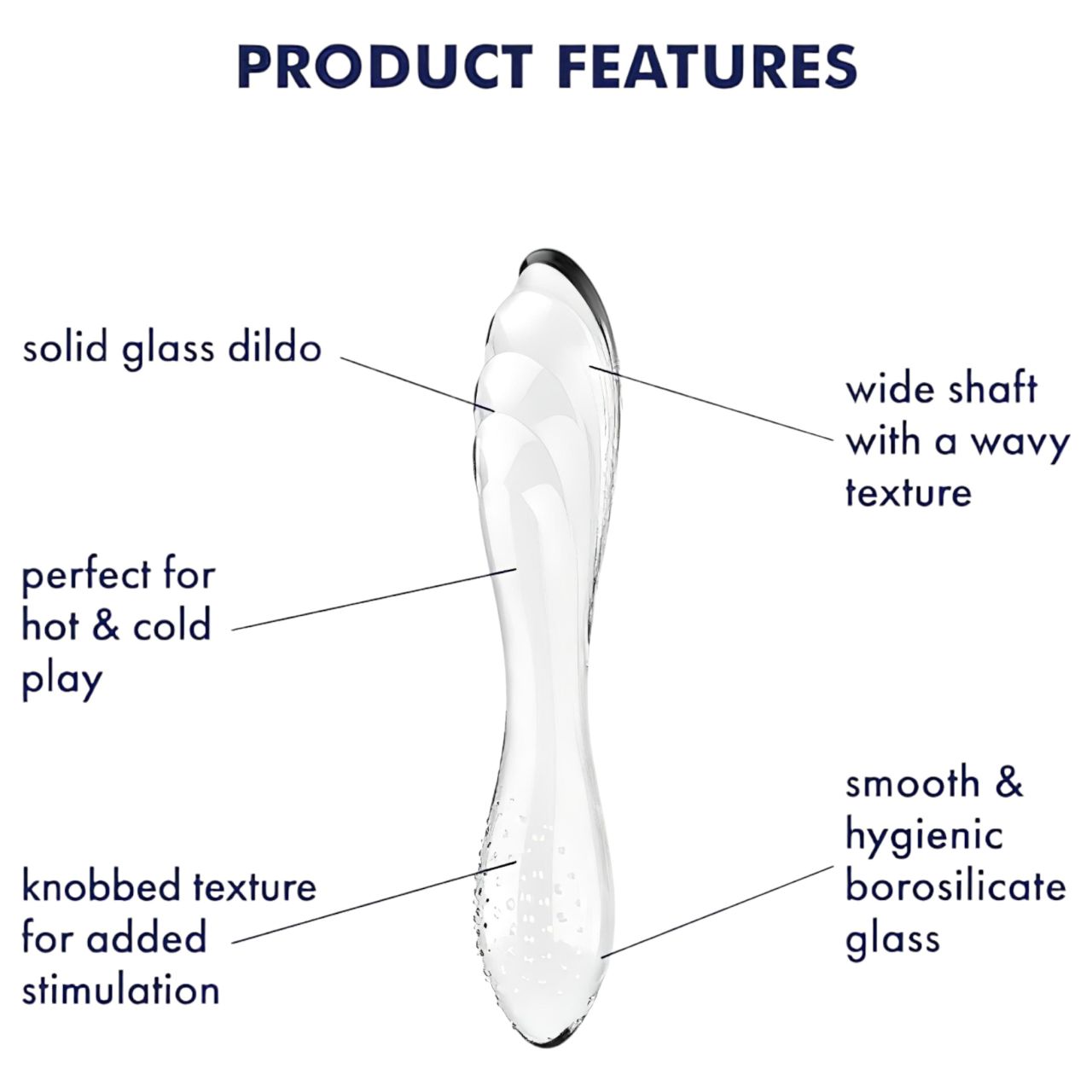 Satisfyer Dazzling Crystal 1 - kétvégű üveg dildó (átlátszó) Satisfyer Dazzling Crystal 1 - kétvégű üveg dildó (átlátszó)