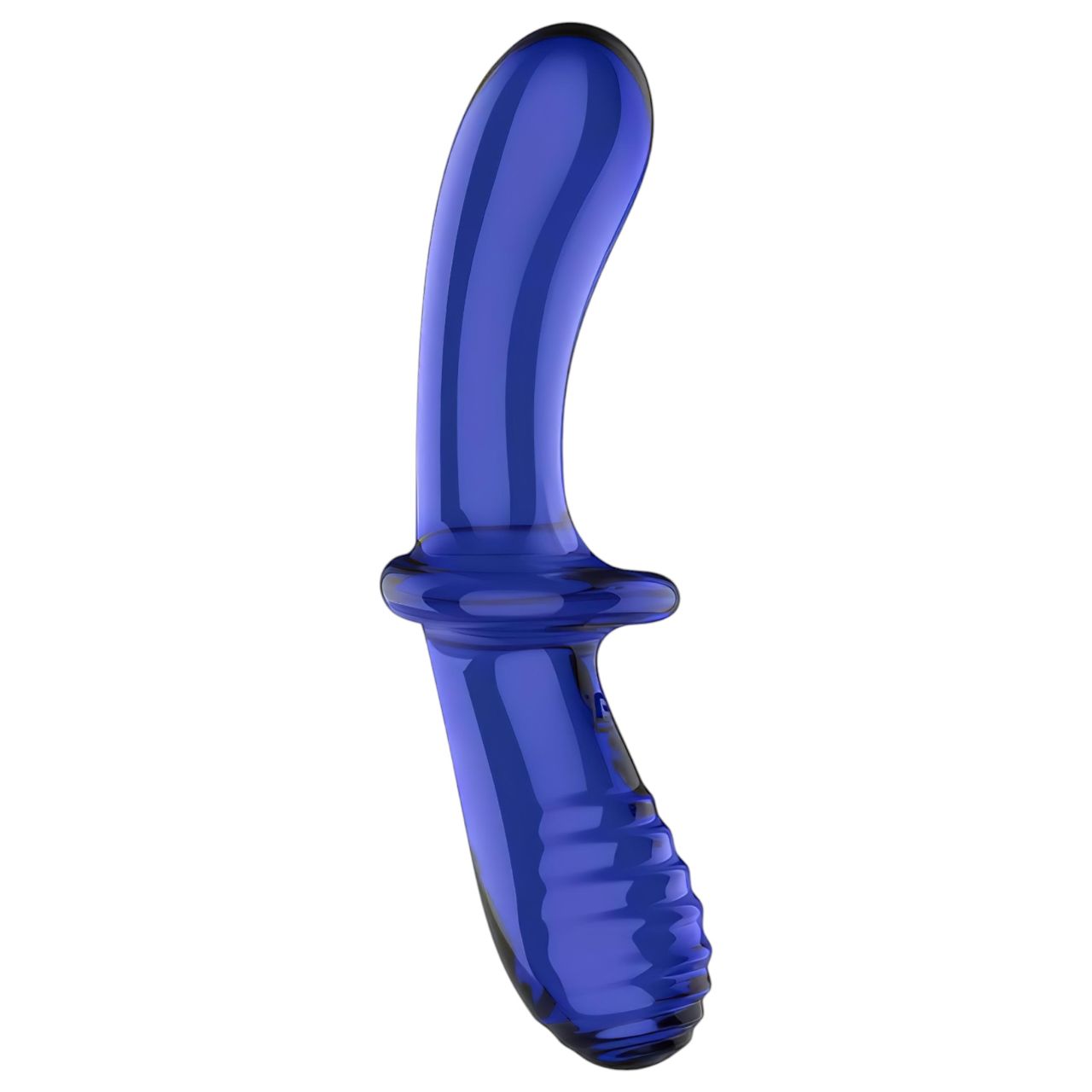 Satisfyer Double Crystal - kétvégű üveg dildó (kék) Satisfyer Double Crystal - kétvégű üveg dildó (kék)