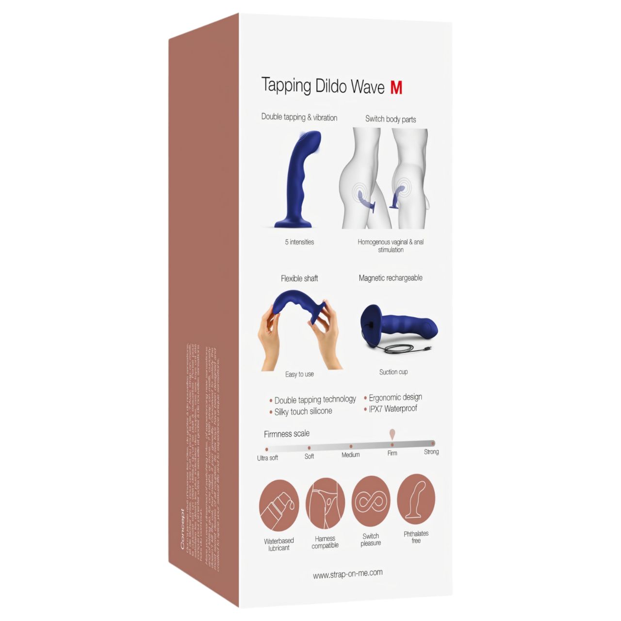 Strap-on-me M - vízálló, pulzáló G-pont vibrátor (kék) Strap-on-me M - vízálló, pulzáló G-pont vibrátor (kék)
