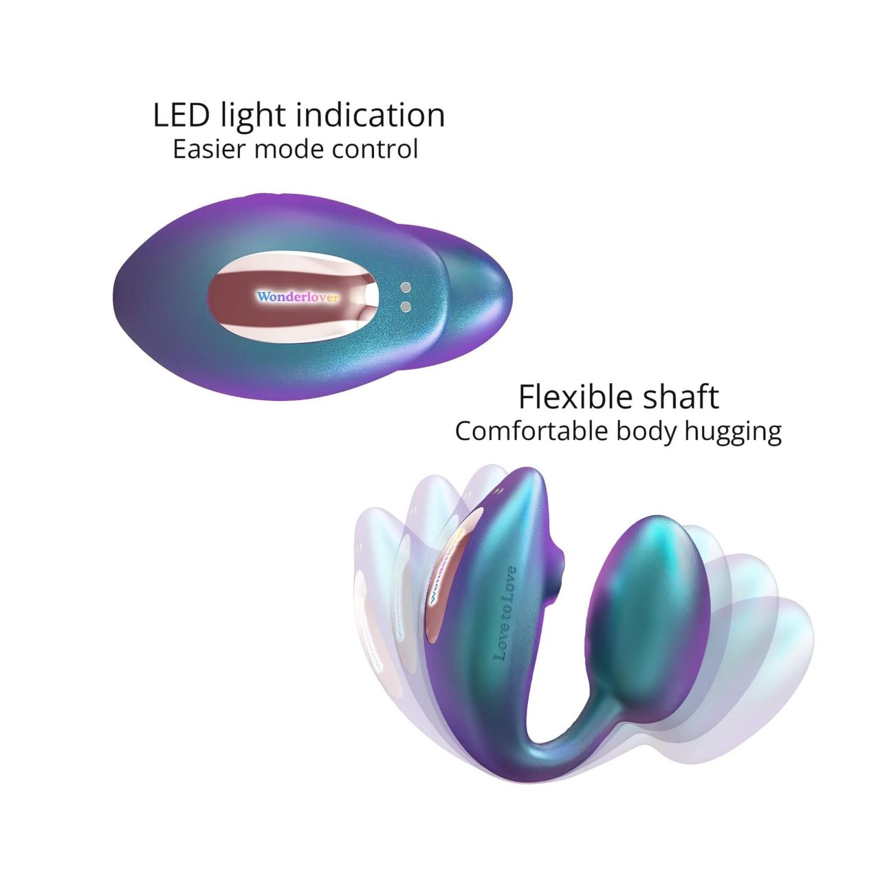 / Wonderlover - csiklóizgató G-pont vibrátor (metál zöld) / Wonderlover - csiklóizgató G-pont vibrátor (metál zöld)