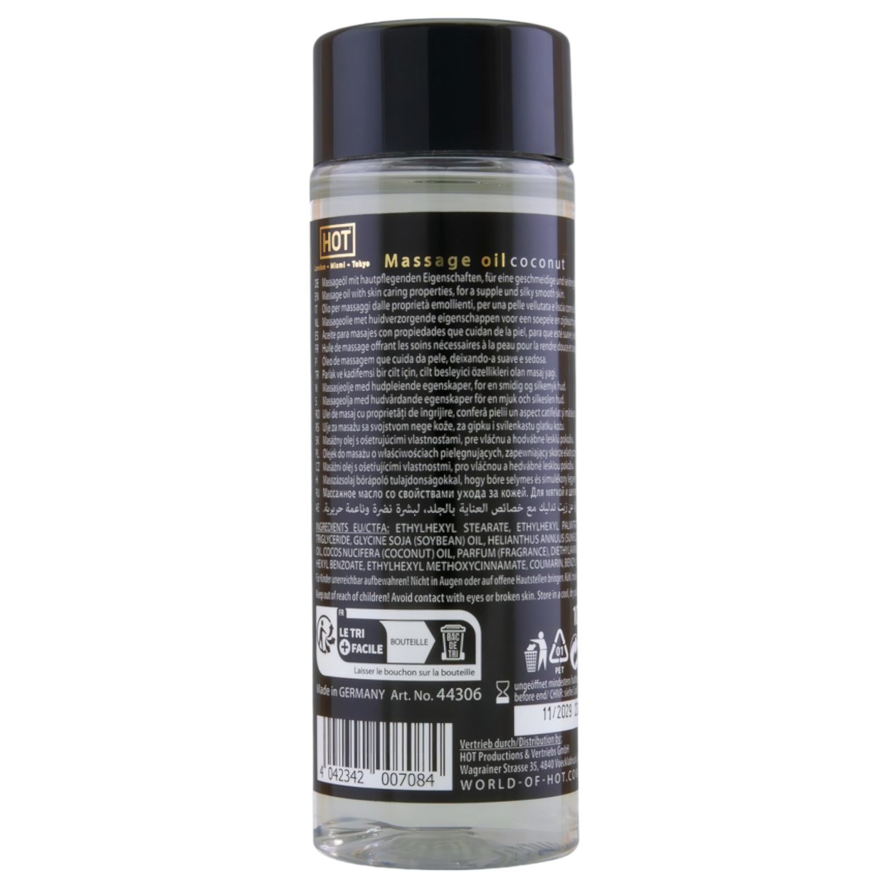 HOT bőrápoló masszázsolaj - kókusz (100ml) HOT bőrápoló masszázsolaj - kókusz (100ml)