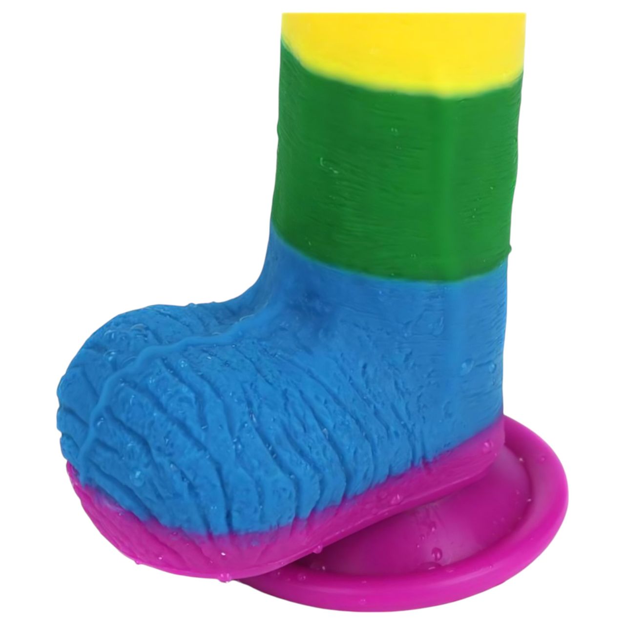 Lovetoy Prider - élethű herés dildó - 20cm (szivárvány) Lovetoy Prider - élethű herés dildó - 20cm (szivárvány)