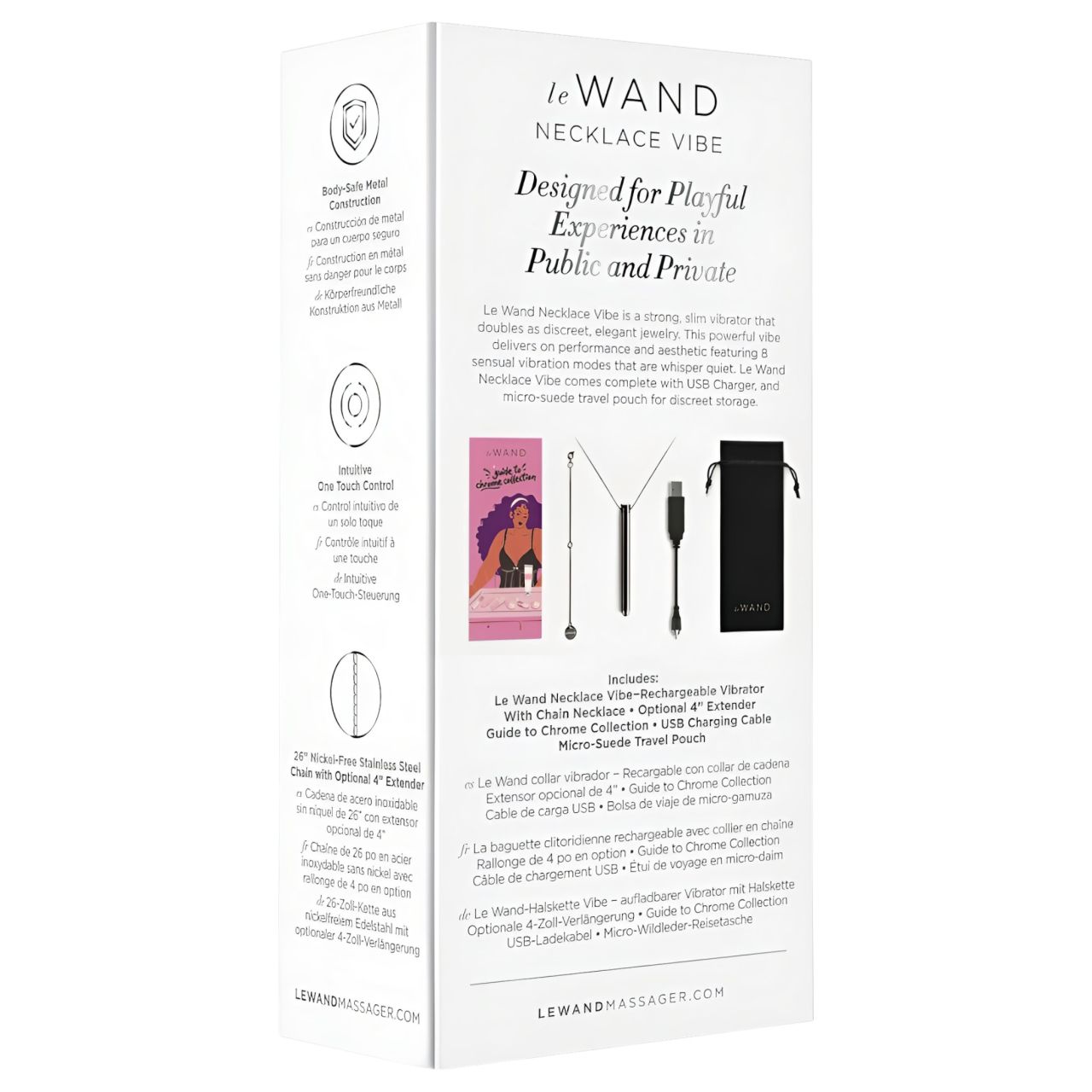 le Wand - luxus vibrátor nyaklánc - (fekete) le Wand - luxus vibrátor nyaklánc - (fekete)