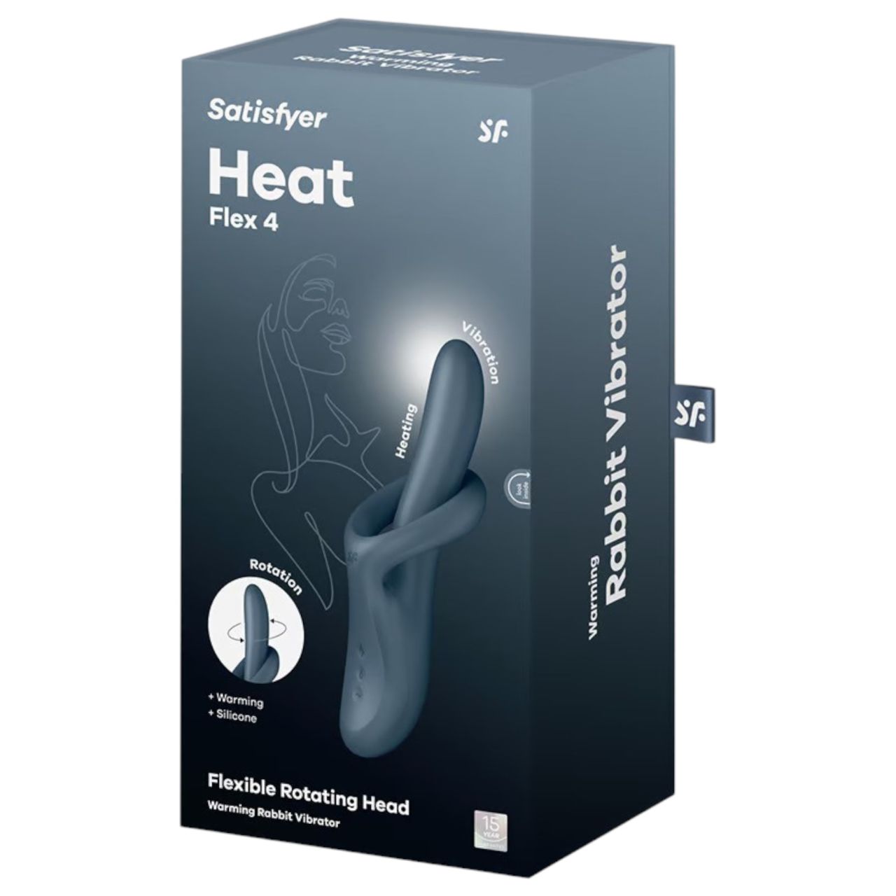 Satisfyer Heat Flex 4 - melegítő csiklókaros vibrátor (szürke) Satisfyer Heat Flex 4 - melegítő csiklókaros vibrátor (szürke)