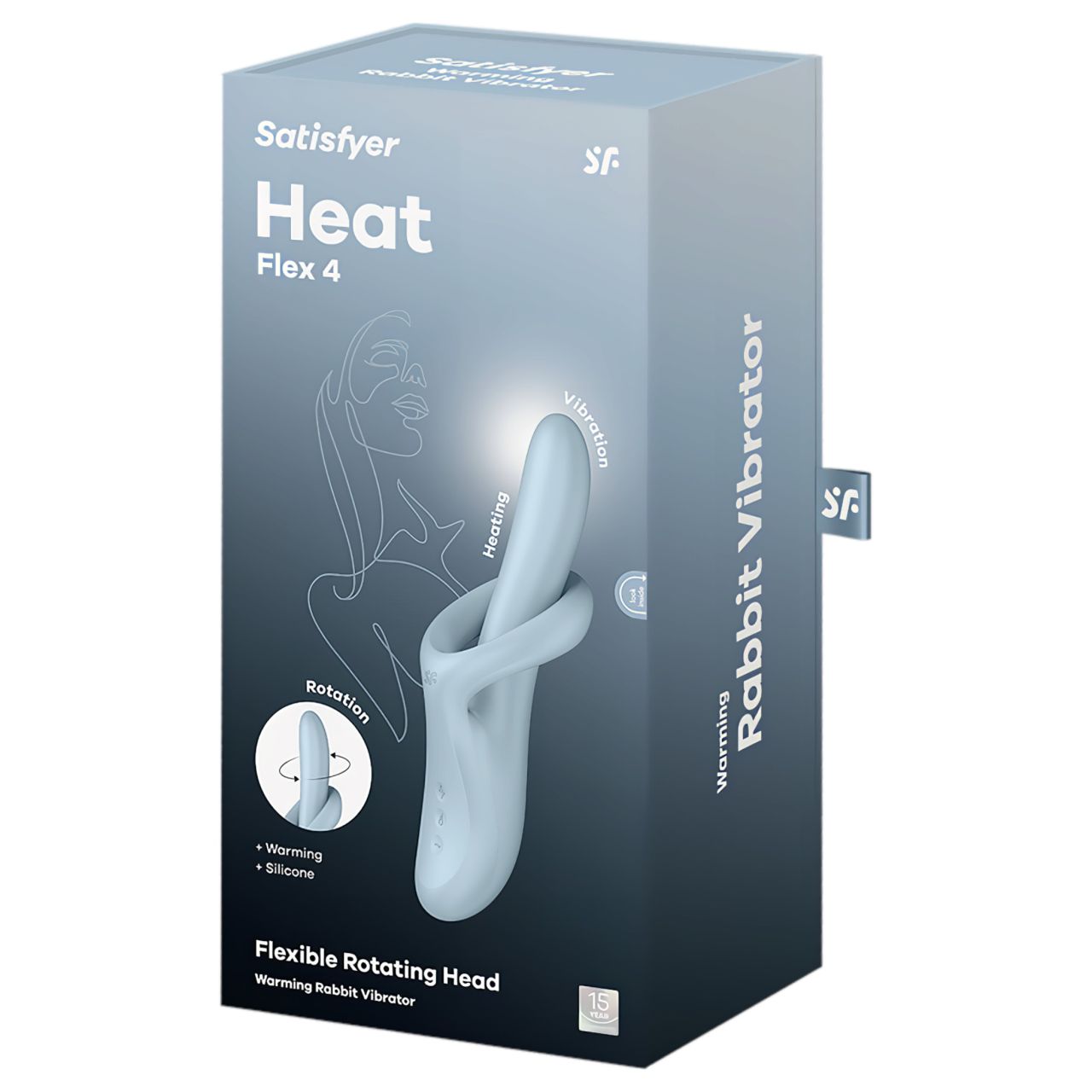 / Satisfyer Heat Flex 4 - melegítő csiklókaros vibrátor (kék)