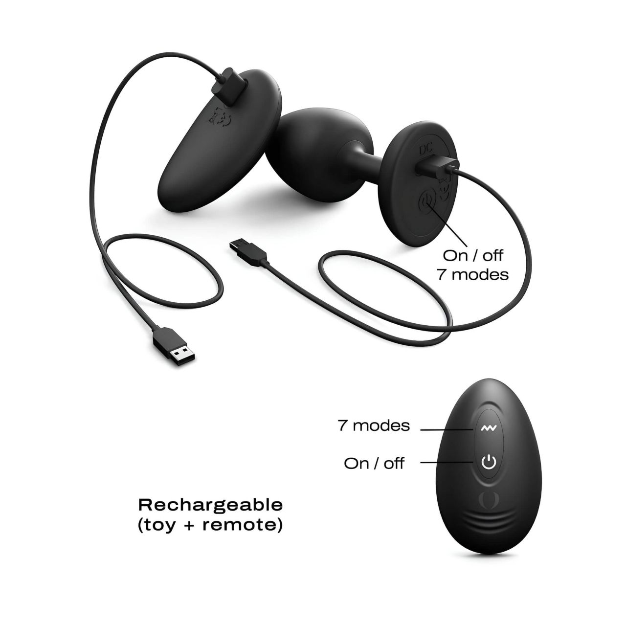 Dorcel - golyós, távirányítós anál vibrátor M - (fekete) Dorcel - golyós, távirányítós anál vibrátor M - (fekete)