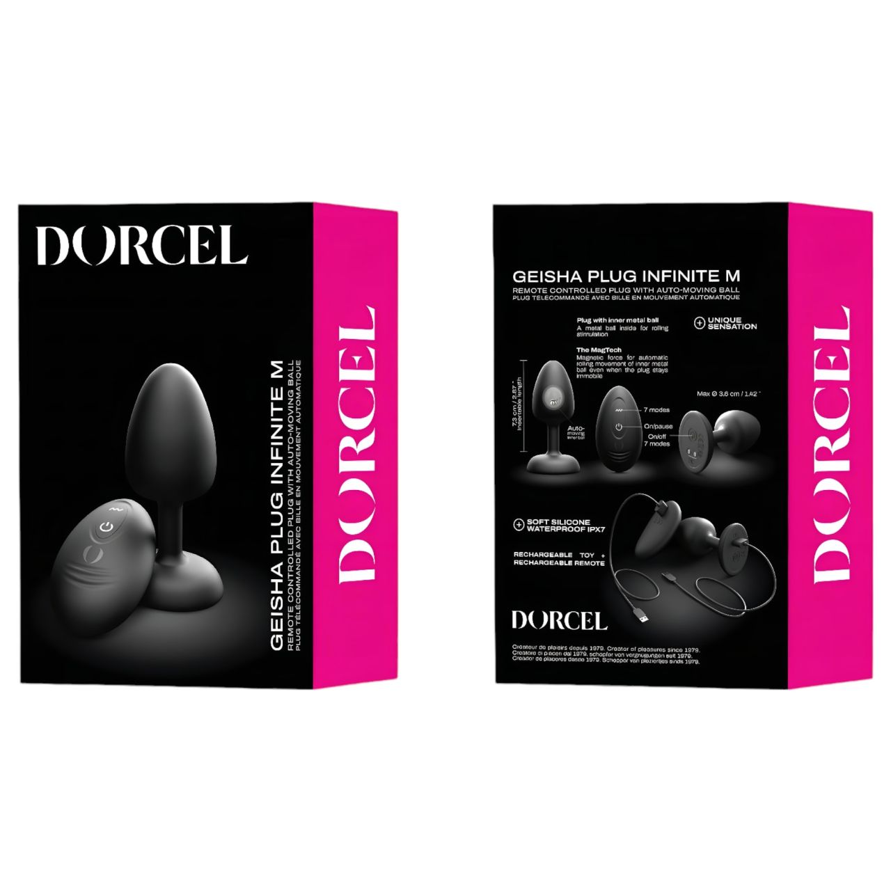 Dorcel - golyós, távirányítós anál vibrátor M - (fekete) Dorcel - golyós, távirányítós anál vibrátor M - (fekete)