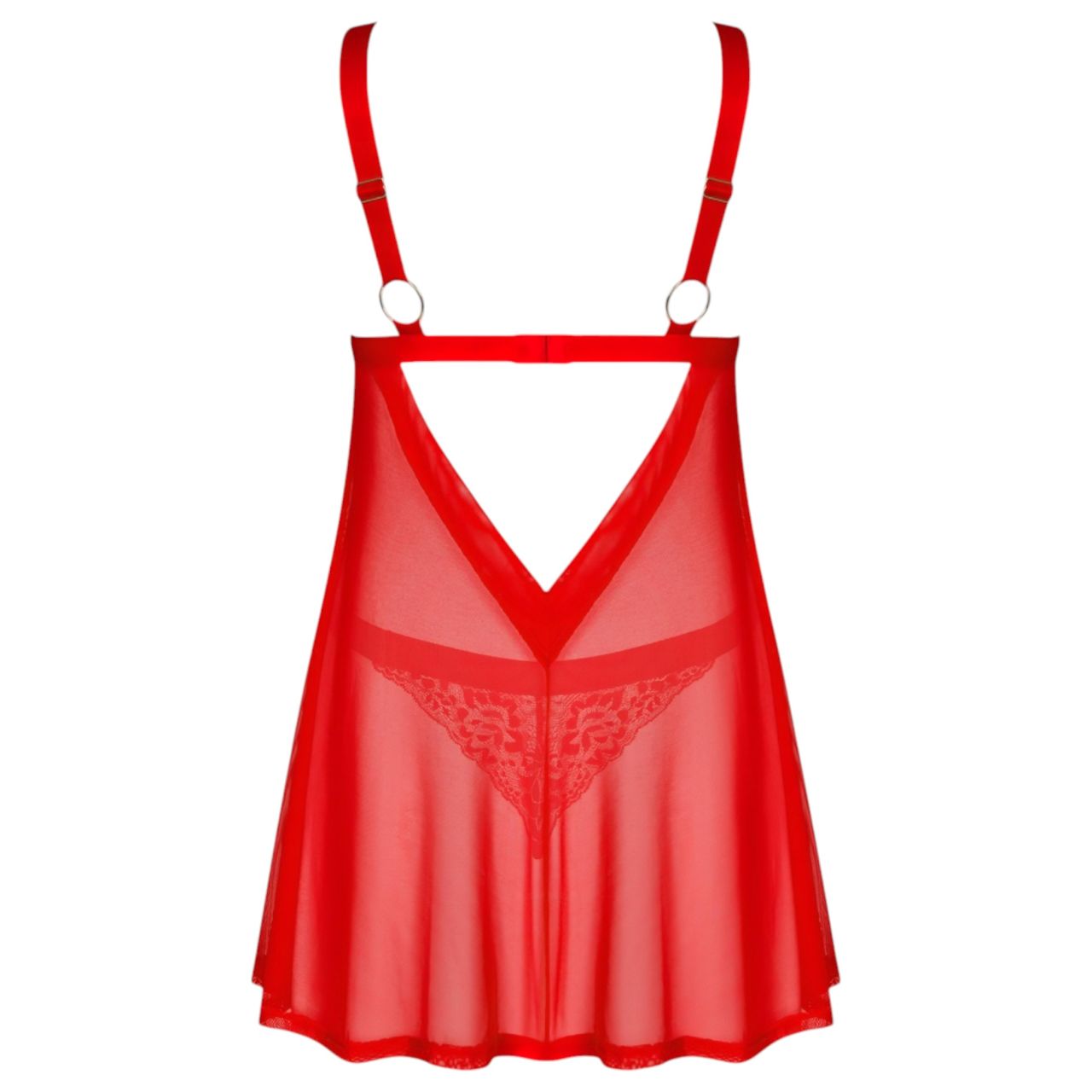 Obsessive Elianes - csipkés babydoll szett (piros) Obsessive Elianes - csipkés babydoll szett (piros)