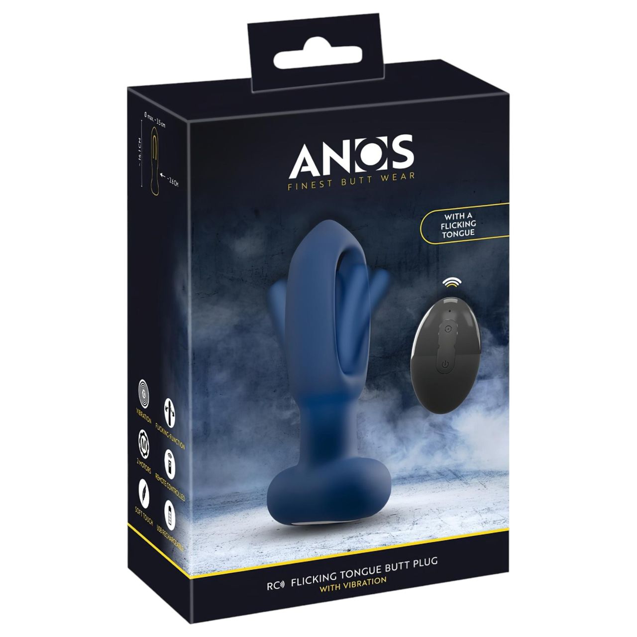 ANOS - nyelves anál vibrátor (kék) ANOS - nyelves anál vibrátor (kék)
