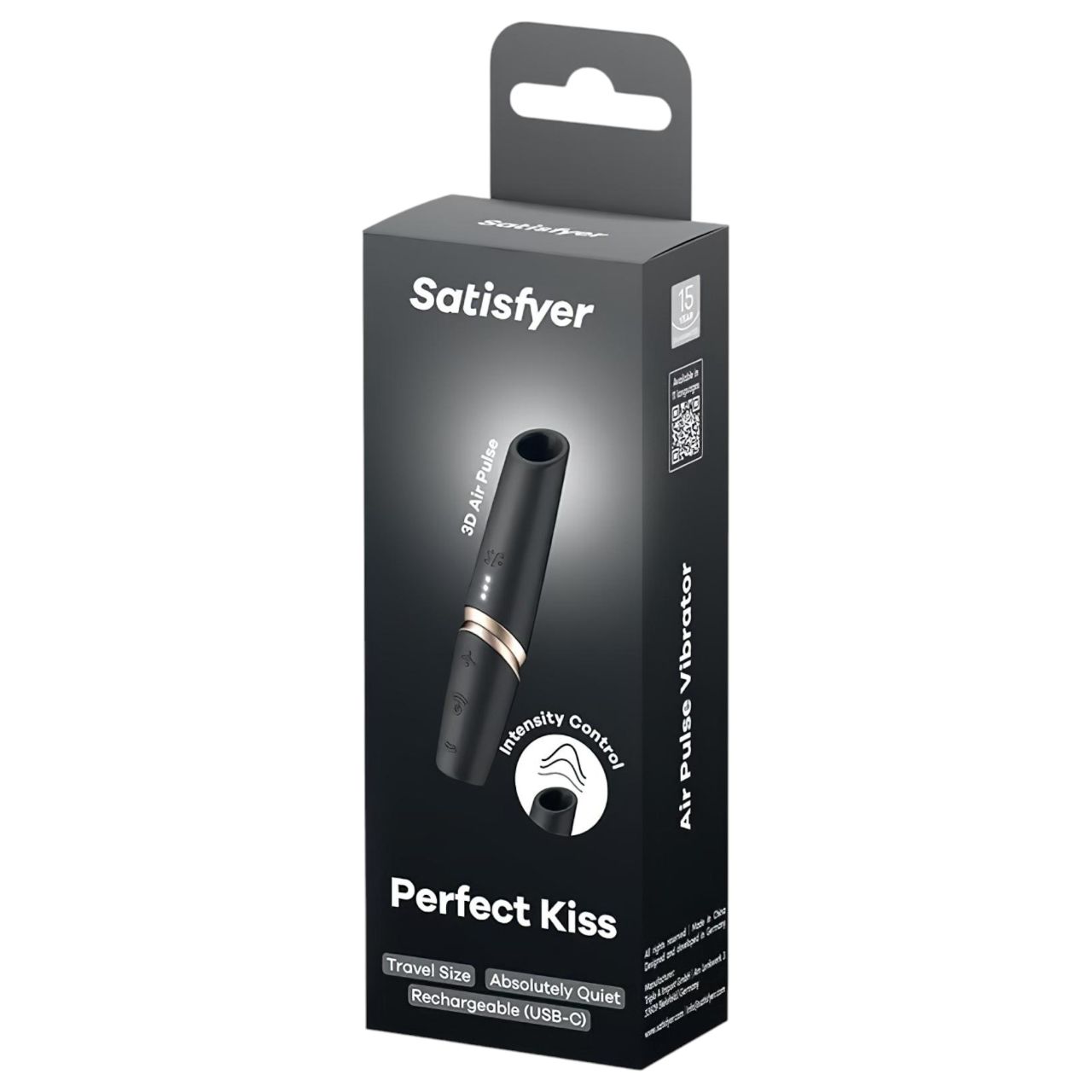 Satisfyer Perfect Kiss - rúzs vibrátor (fekete) Satisfyer Perfect Kiss - rúzs vibrátor (fekete)