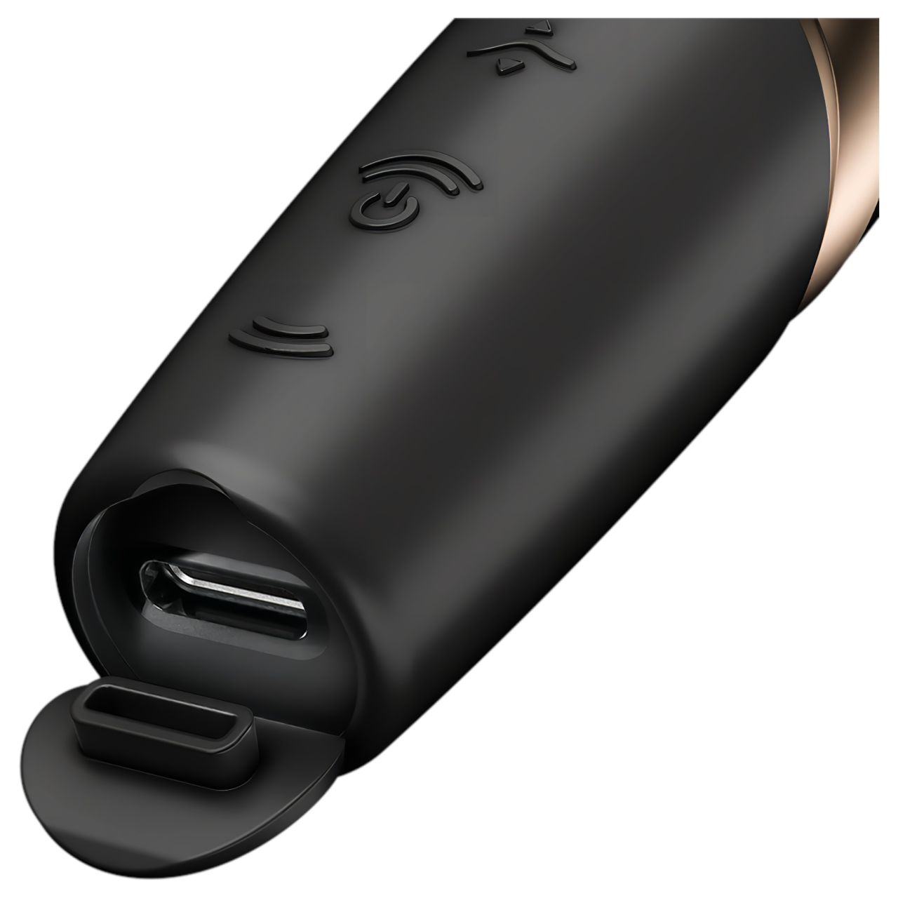 Satisfyer Perfect Kiss - rúzs vibrátor (fekete)